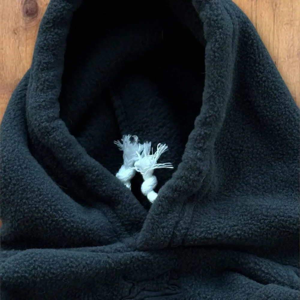 Dog Hoodie Sweater Charcoal Gray Fleece Sz S
